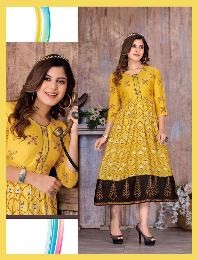 Ft Colourful Ethnic Wear Wholesale Anarkali Kurti Collection